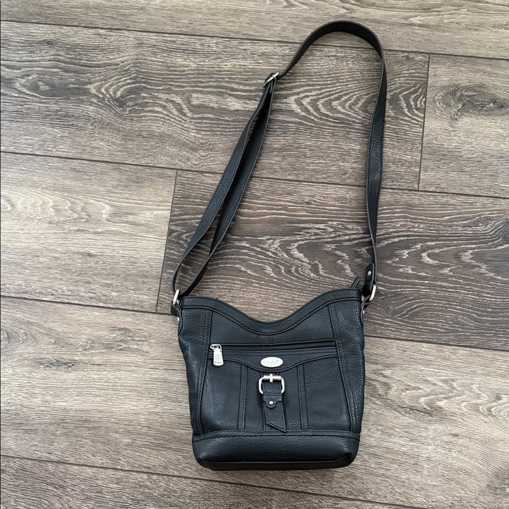 boc Black Leather Crossbody Bag